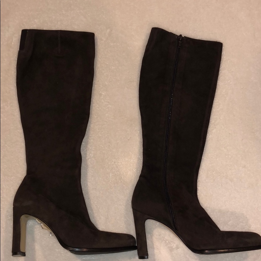 Tall suede boots